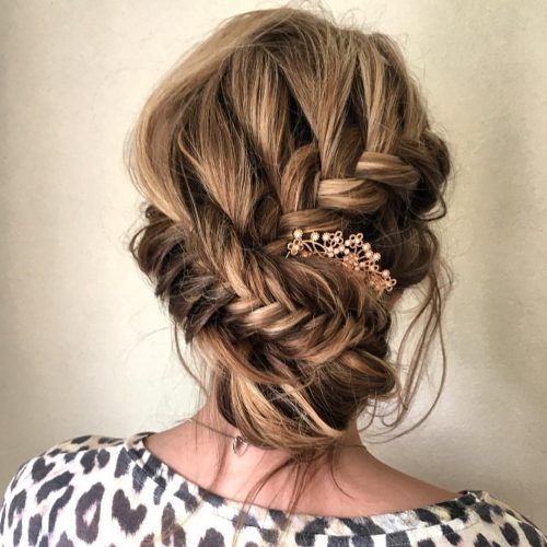 Diagonal Braid And Loose Bun Hairstyles For Prom (Photo 13 of 20)