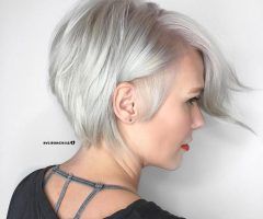 20 Collection of Side-parted Silver Pixie-bob Hairstyles