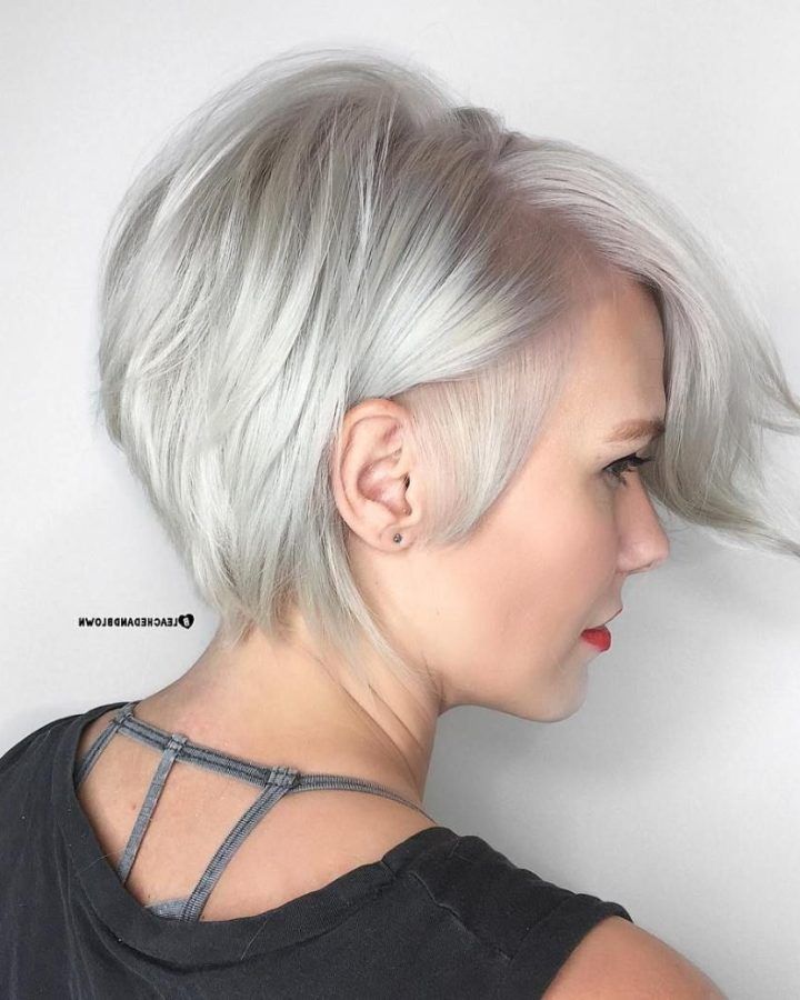 Side-parted Silver Pixie-bob Hairstyles