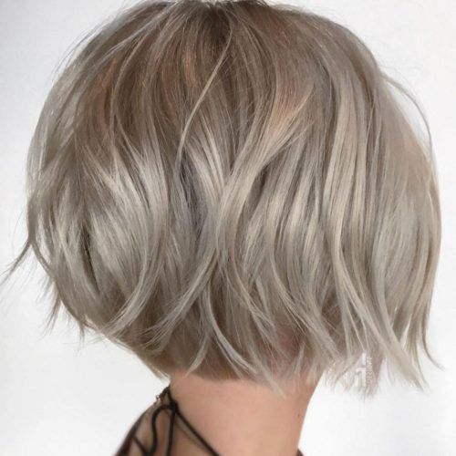 Dynamic Tousled Blonde Bob Hairstyles With Dark Underlayer (Photo 8 of 20)