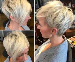2024 Popular Disheveled Blonde Pixie Haircuts with Elongated Bangs