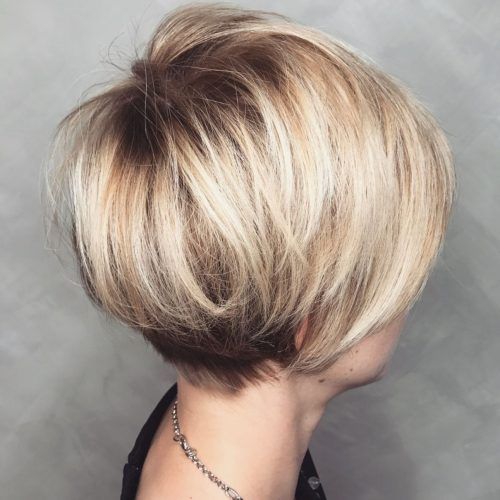 Rounded Pixie Bob Haircuts With Blonde Balayage (Photo 1 of 20)