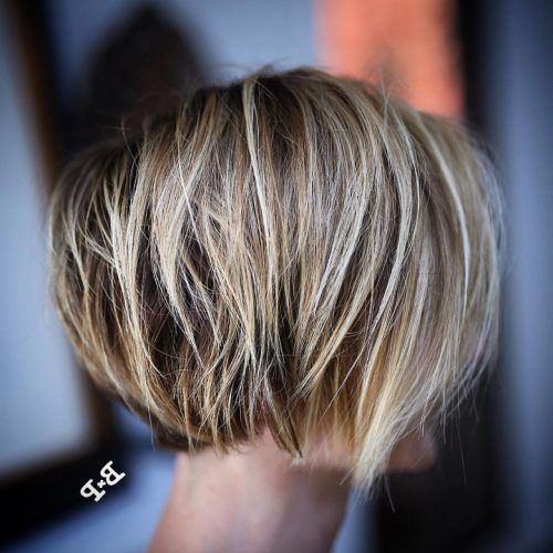 Bronde Balayage Pixie Haircuts With V-Cut Nape (Photo 17 of 20)