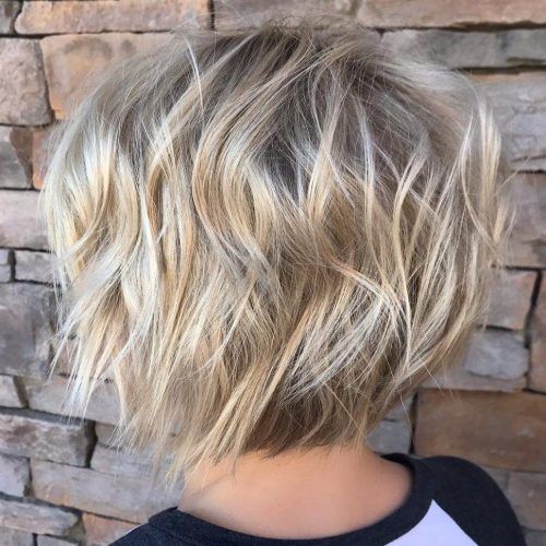 Choppy Blonde Bob Hairstyles With Messy Waves (Photo 2 of 20)