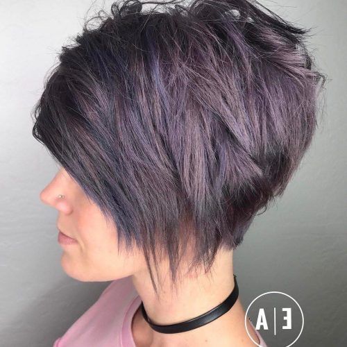 Edgy Purple Tinted Pixie Haircuts (Photo 2 of 20)