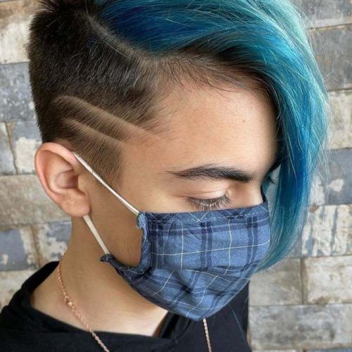 Blue Punky Pixie Hairstyles With Undercut (Photo 11 of 20)