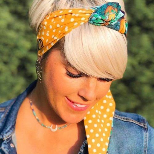 Short Hairstyles With Hair Scarf (Photo 14 of 20)