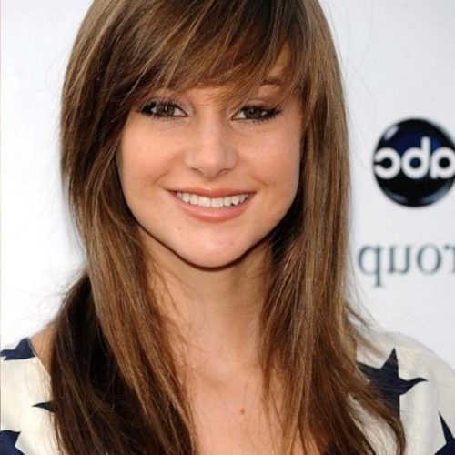 Long Hairstyles Layered With Side Bangs (Photo 7 of 15)