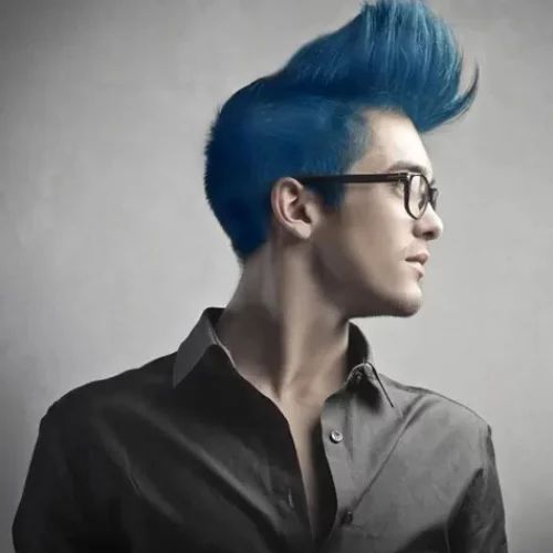 Blue Punky Pixie Hairstyles With Undercut (Photo 19 of 20)