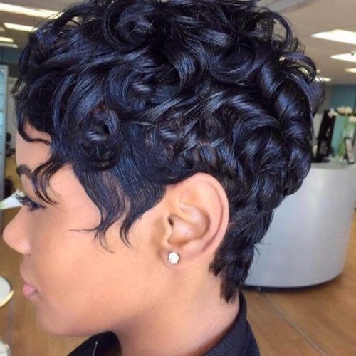 Curly Black Tapered Pixie Hairstyles (Photo 9 of 20)