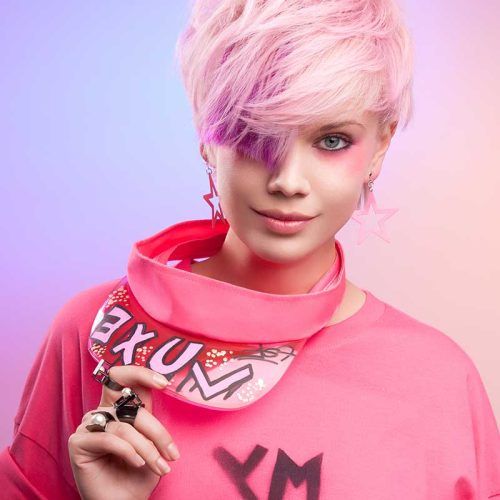 Pastel Pink Textured Pixie Hairstyles (Photo 15 of 20)