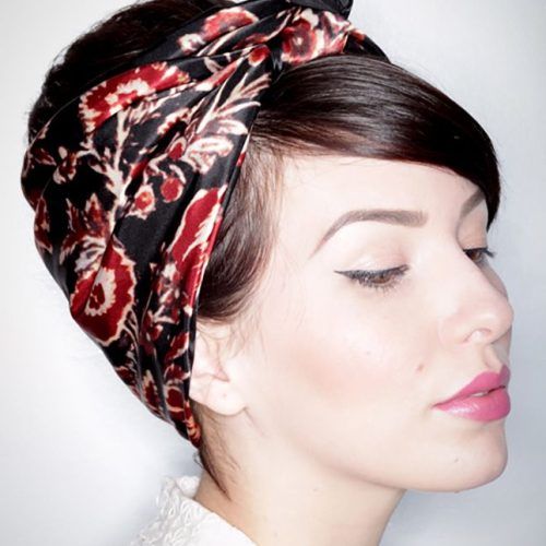 Short Hairstyles With Hair Scarf (Photo 4 of 20)