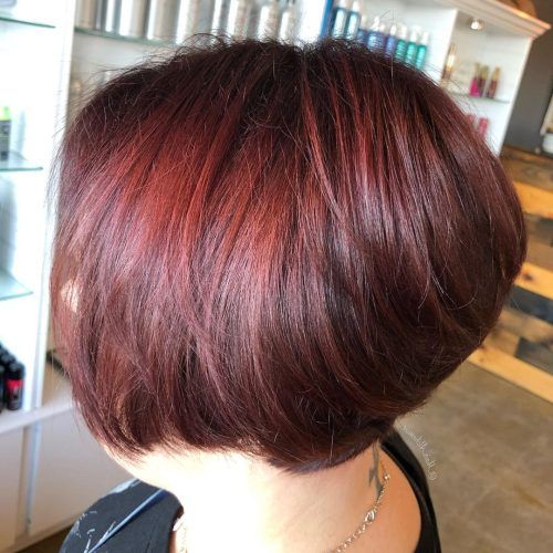 Pageboy Maroon Red Pixie Haircuts (Photo 16 of 20)