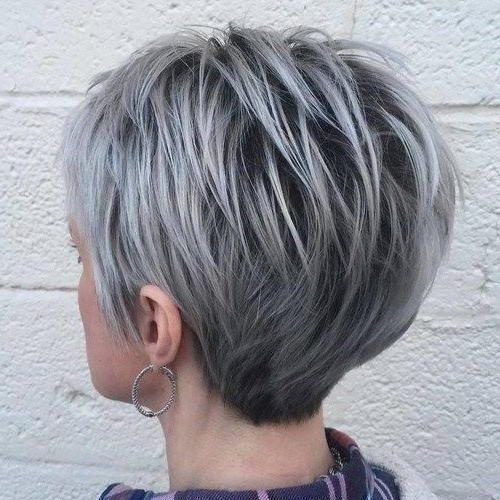 Gray Hair Pixie Haircuts (Photo 13 of 20)