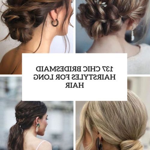 Bridesmaid’s Updo For Long Hair (Photo 8 of 15)