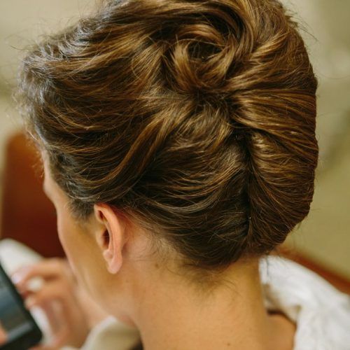 Messy French Roll Bridal Hairstyles (Photo 4 of 20)