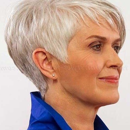 Short Haircuts For Grey Haired Woman (Photo 6 of 20)