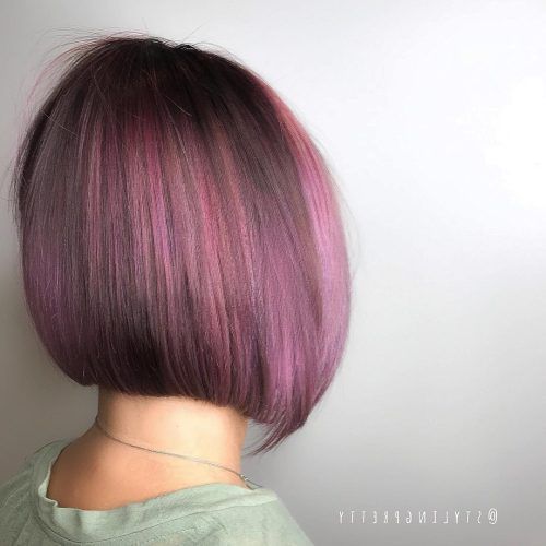 Choppy Brown And Lavender Bob Hairstyles (Photo 16 of 20)
