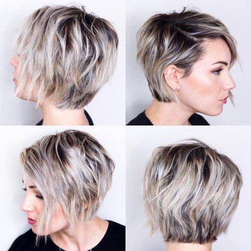 Messy Curly Blonde Pixie Bob Haircuts (Photo 13 of 20)