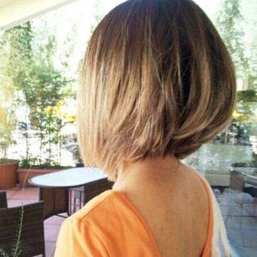 2018 Inverted Bob Hairstyles For Fine Hair for Side View Of Chic Short Straight Bob Hairstyle - Hairstyles Weekly (Photo 127 of 292)