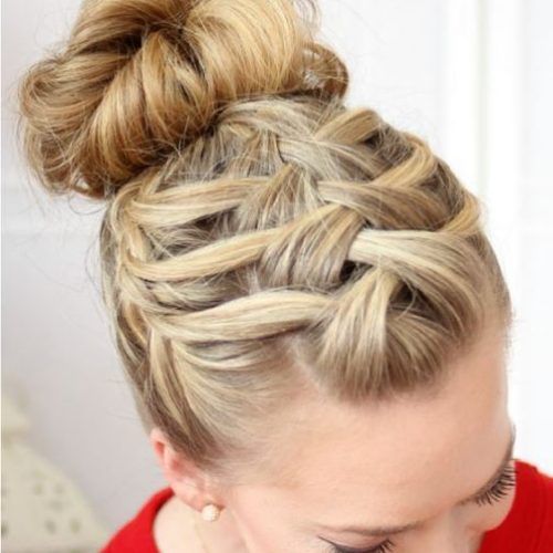 Reverse Braided Buns Hairstyles (Photo 2 of 20)
