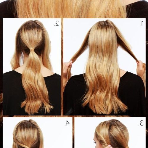 Stylish Low Pony Hairstyles With Bump (Photo 8 of 20)