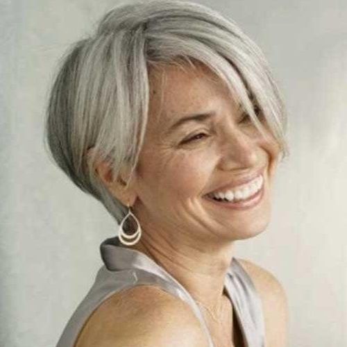 Short Hairstyles For Women With Gray Hair (Photo 13 of 20)