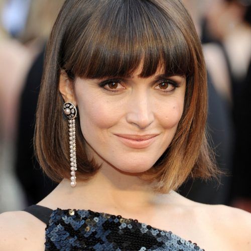 Medium Hairstyles With Straight Bangs (Photo 19 of 20)