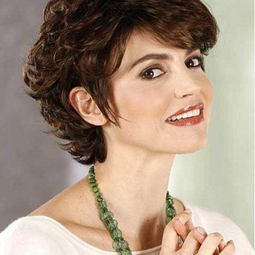 Short Hairstyles For Round Faces Curly Hair (Photo 2 of 20)