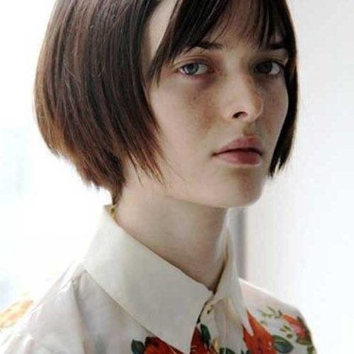 Short Haircuts With Straight Bangs (Photo 6 of 15)