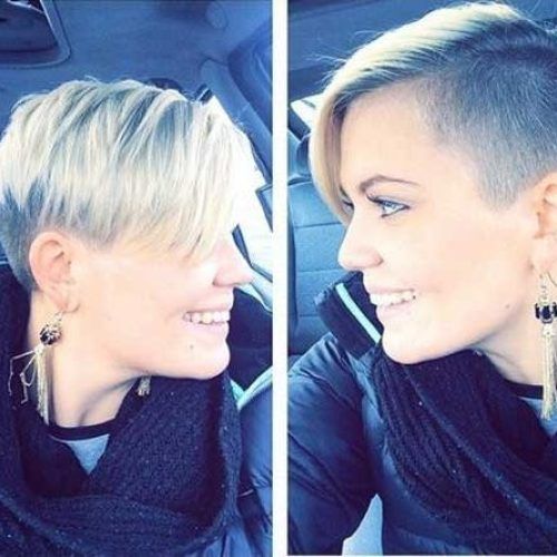 Part Shaved Short Hairstyles (Photo 13 of 20)