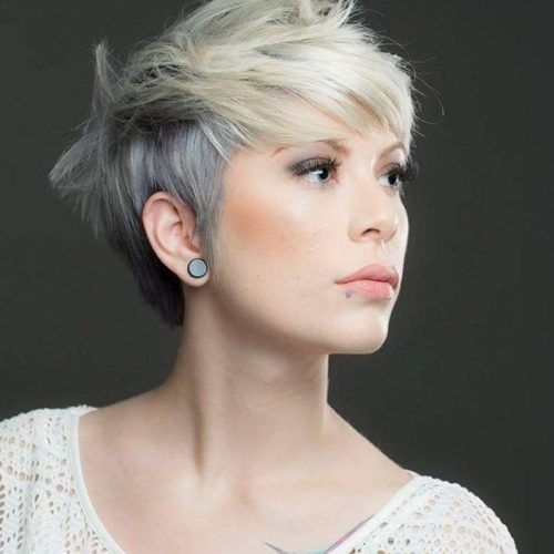Blonde Pixie Haircuts With Short Angled Layers (Photo 13 of 15)