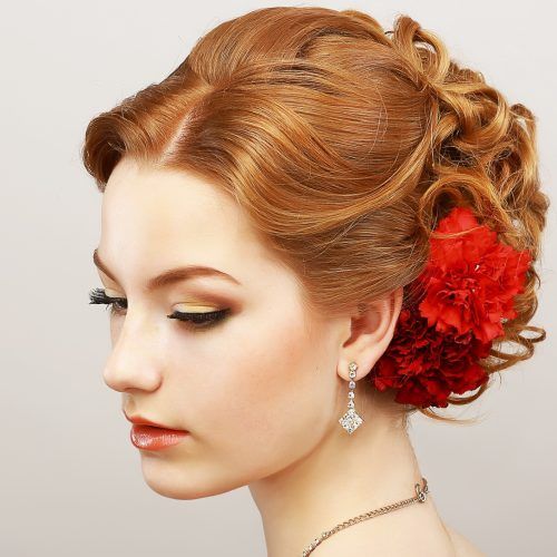 Tousled Asymmetrical Updo Wedding Hairstyles (Photo 17 of 20)