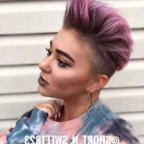 Blue Punky Pixie Hairstyles With Undercut (Photo 7 of 20)