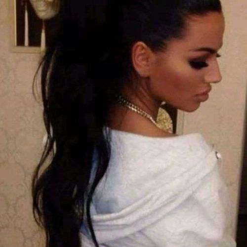 High Long Ponytail Hairstyles With Hair Wrap (Photo 3 of 20)