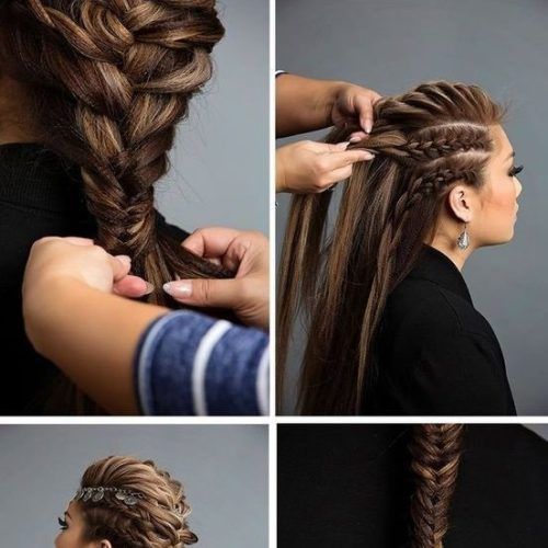 Messy Braided Faux Hawk Hairstyles (Photo 10 of 20)