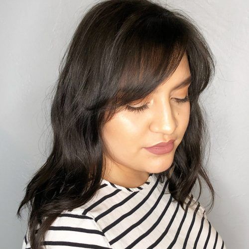 Round Face Medium Hairstyles With Bangs (Photo 3 of 20)
