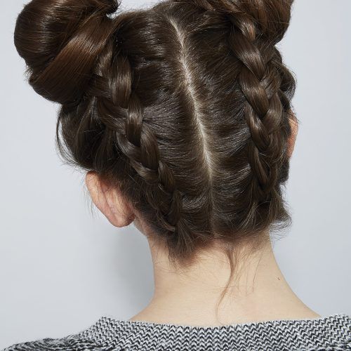 Brown Woven Updo Braid Hairstyles (Photo 14 of 20)