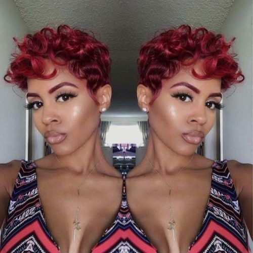 Short Hairstyles With Color For Black Women (Photo 15 of 20)