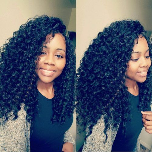 Curly Hairstyle With Crochet Braids (Photo 2 of 15)