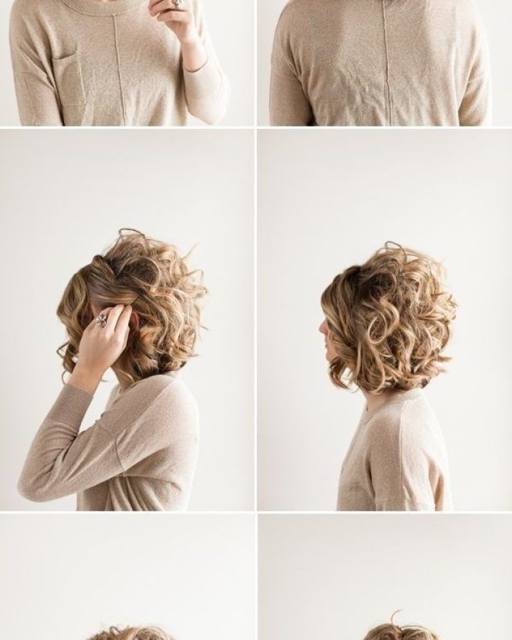 2024 Latest Curly Wedding Updos for Short Hair