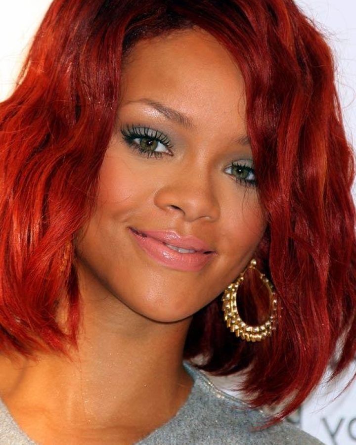 15 Inspirations Rihanna Side Swept Big Curly Bob Hairstyles
