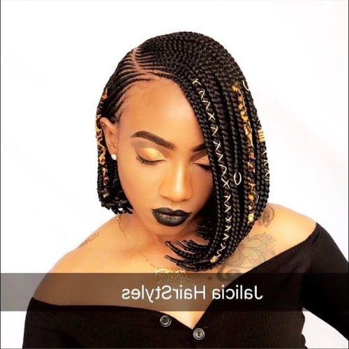 Side-Parted Braided Bob Hairstyles (Photo 1 of 20)