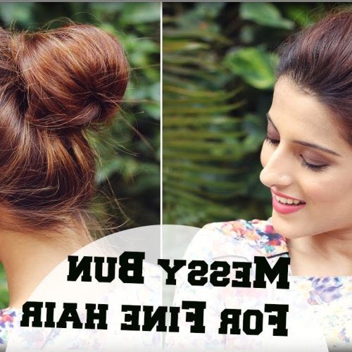 Messy Updo Hairstyles For Thin Hair (Photo 2 of 15)