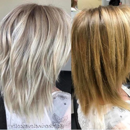 Blunt Cut White Gold Lob Blonde Hairstyles (Photo 14 of 20)