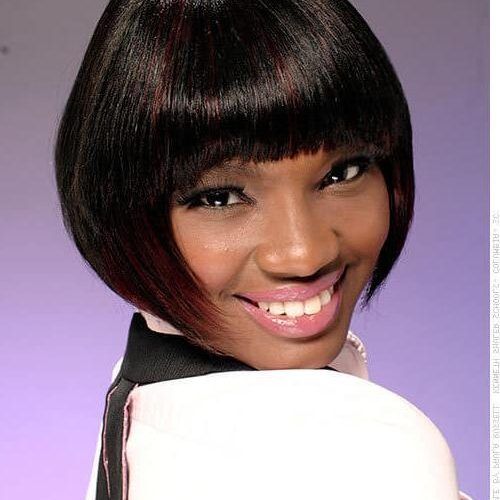 Bob Hairstyles For Black Women With Sleek Bangs (Photo 14 of 15)
