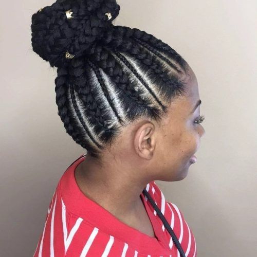 High Ponytail Hairstyles With Jumbo Cornrows (Photo 20 of 20)