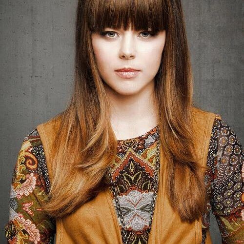 Long Hairstyles Round Face No Bangs (Photo 5 of 15)