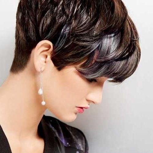Short Pixie Haircuts With Long Bangs (Photo 6 of 20)