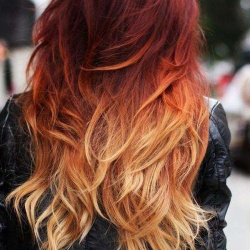 Marsala To Strawberry Blonde Ombre Hairstyles (Photo 14 of 20)
